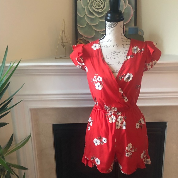 primark red jumpsuit